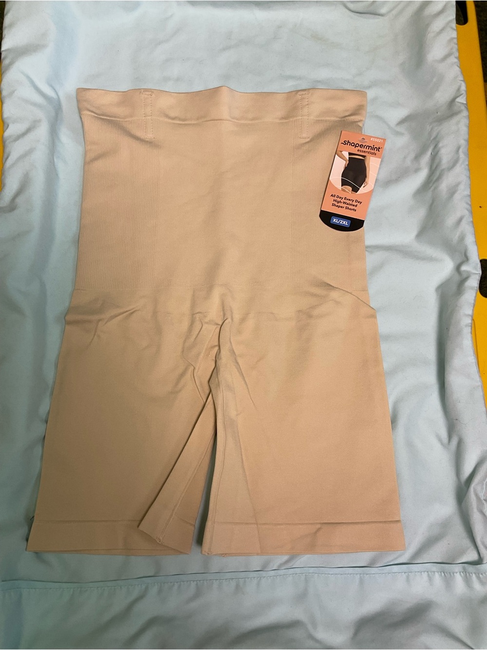 Shapermint Nude High-Waist Sculpting Mid-Thigh Shorts